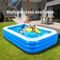 HKM-241555 Inflatable Foldable Square Pool for Kids - Available in 7FT, 8FT, 10FT Sizes - Ideal for Outdoor Water Play