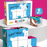 HKM-281875 6 in 1 Jigsaw Puzzle Set for Kids - Ocean, Insect, Universe, Arctic Themes, Educational Fun