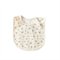 HKM-425171 Toddler Children Feeding Smock Apron PU Bib Coverall Printed Waterproof Baby Bib with Pocket Catcher
