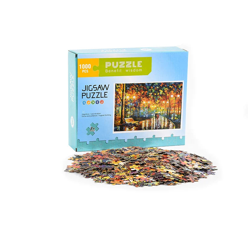 KTX-514323 Custom 1000 Piece Jigsaw Puzzle Featuring Famous Painting Scenery for Educational Decompression Activities