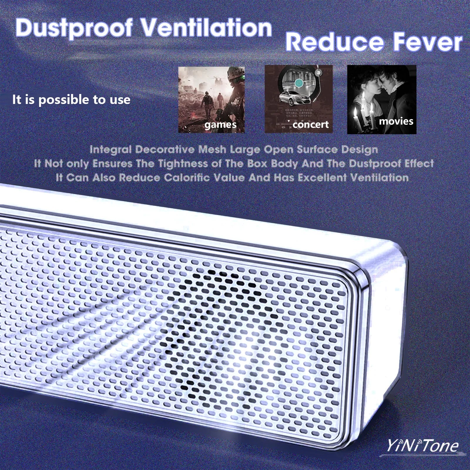 KTX-336531 Portable 4D BT5.0 Soundbar with Subwoofer for Home Theatre and Computer Audio, USB Wired & Wireless Bluetooth Connectivity