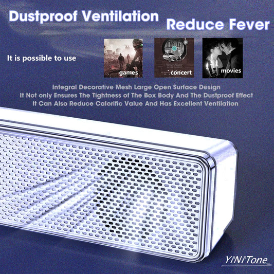 KTX-336531 Portable 4D BT5.0 Soundbar with Subwoofer for Home Theatre and Computer Audio, USB Wired & Wireless Bluetooth Connectivity