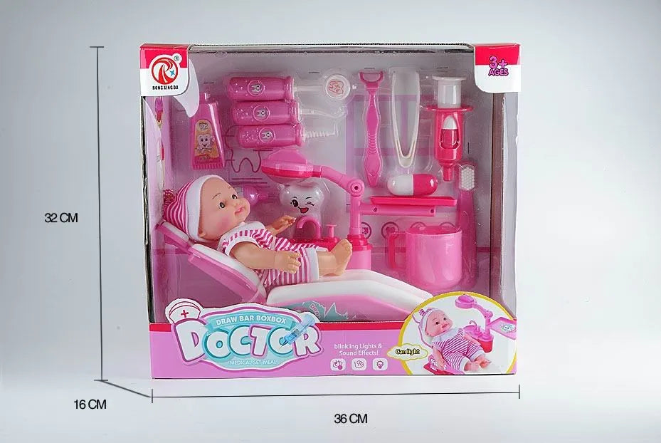HKM-902163 14-Piece Educational Doctor Play Set for Children, Dentist Toys for Ages 2-13 Years