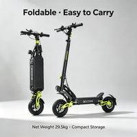 11-inch 1200W Foldable Electric Mobility Scooter with Dual Suspension Disc Brakes Lithium Battery 40-50km Range