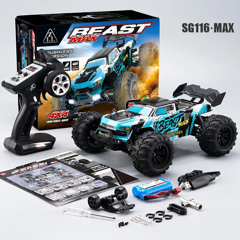 KTX-862419 ZLL SG116 Max 1:16 Brushless Off-Road Remote Control Car 80KM/h 4x4 High-Speed Racing Vehicle