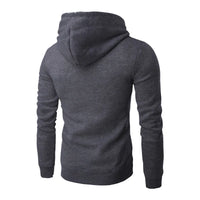 HKM-292947 Men's New Solid Color Hooded Zipper Sweater Slim With Hoodie Youth Sports Casual Jacket Men's Hip-hop Pullover Shirt