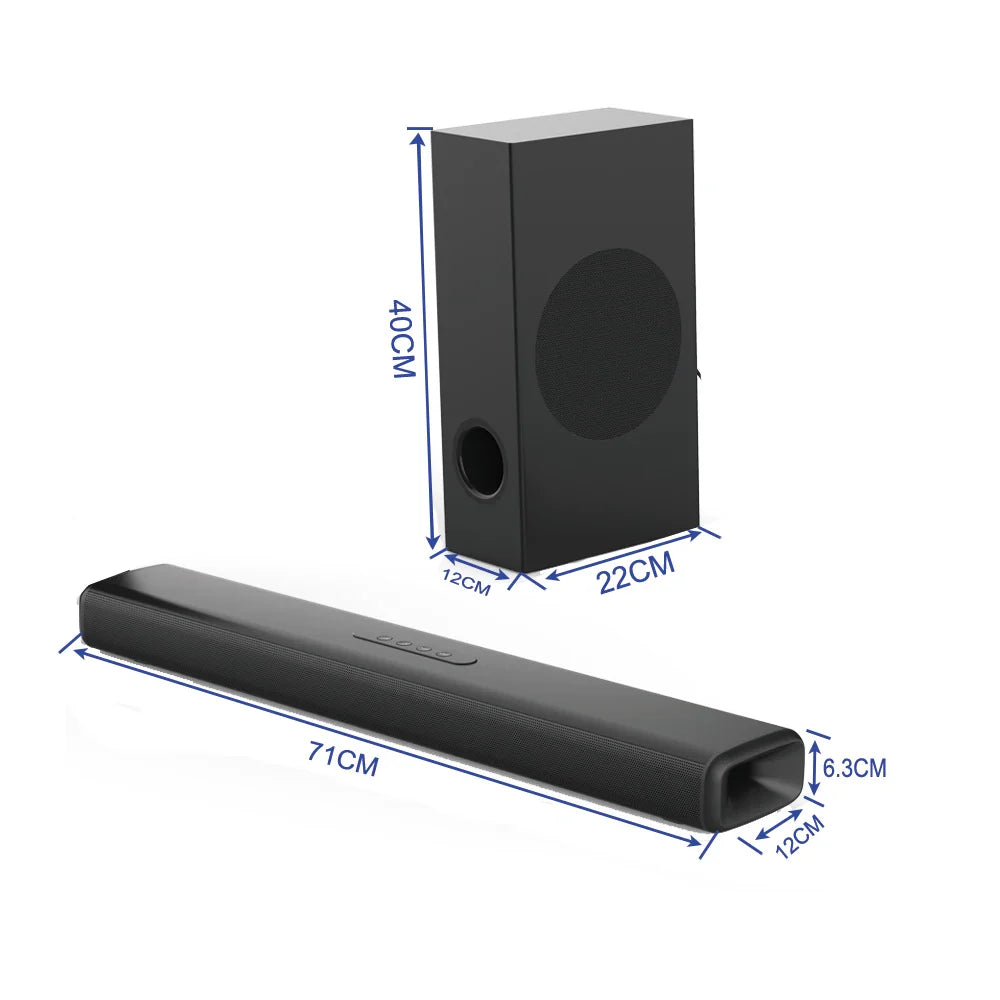 KTX-402067 100W Sound Bar with Subwoofer for Home Theatre System Compatibility with TV