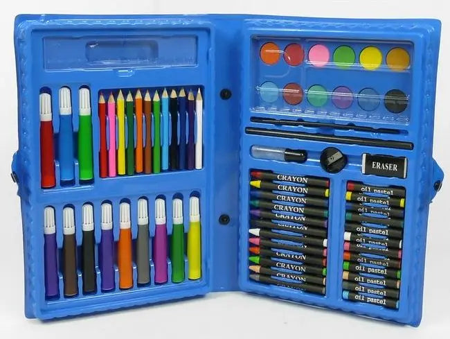 KTX-879059 Kids 68-Piece Art Set with Crayons, Oil Pastels, and Pencils for Drawing and Writing