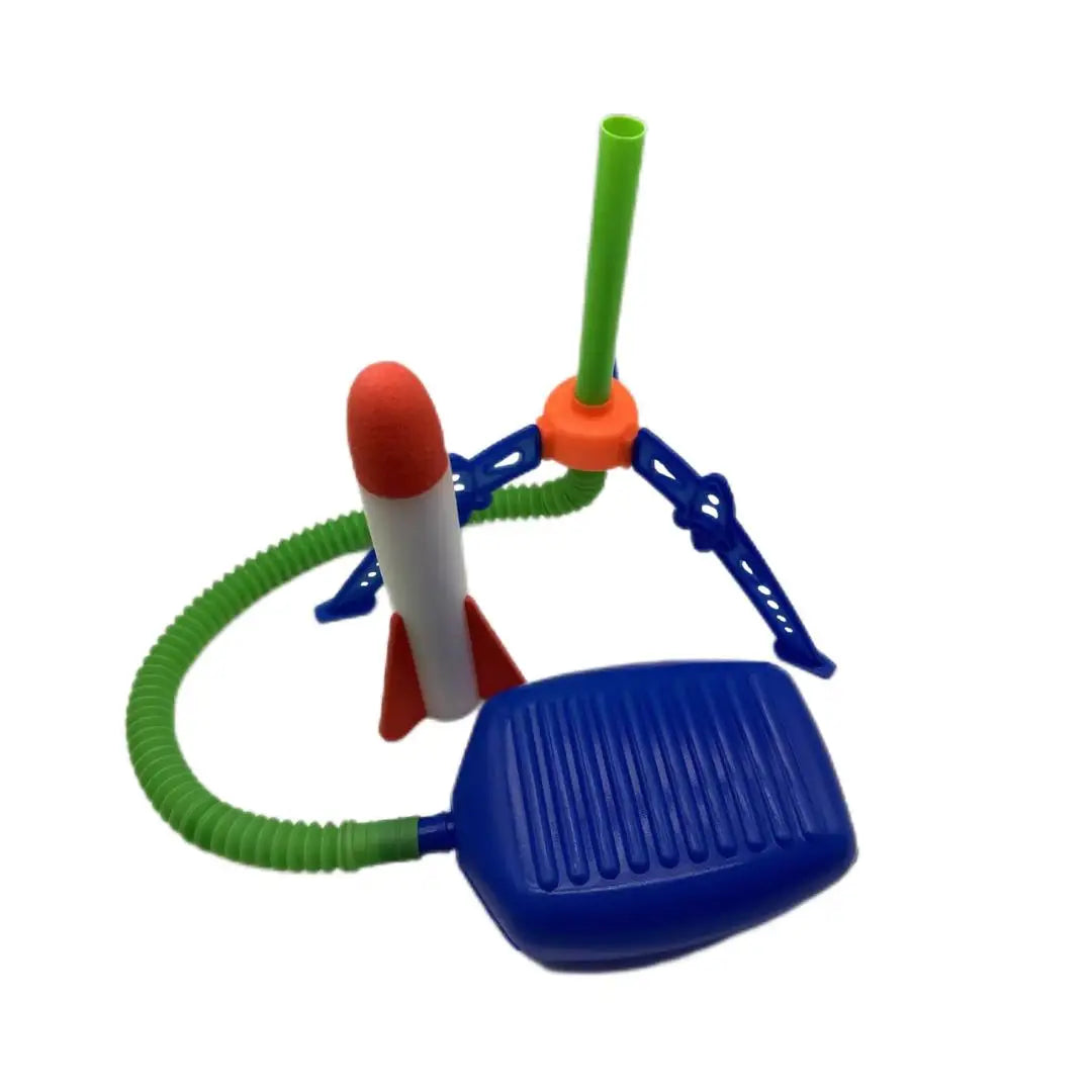 KTX-724435 Foot-Powered Air Rocket Launcher for Kids - EVA Foam Toy with Lights for Outdoor Fun