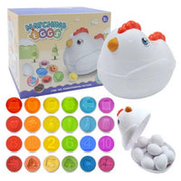 HKM-101075 Sensory Matching Eggs Educational Toy for Babies 0-12 Months - Shape and Color Recognition