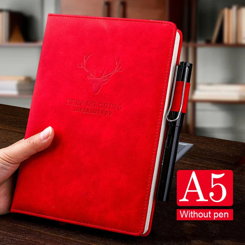 KTX-571795 Custom A5 PU Leather Journal Notebook with Super Thick Pages and Optional Logo