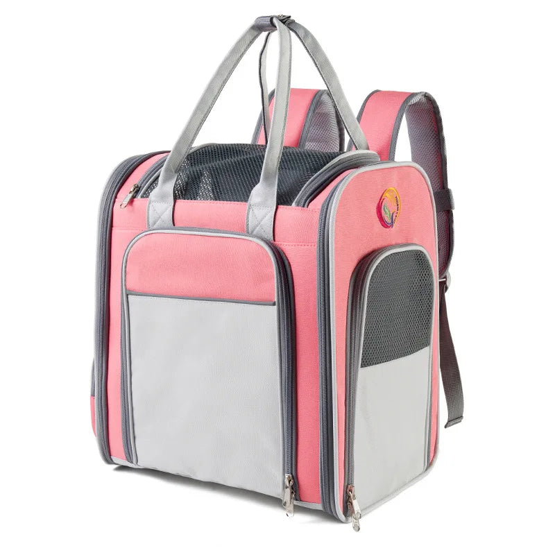 HKM-750675 Airline-Approved Portable Pet Carrying Backpack for Dogs and Cats - Custom Travel Pack