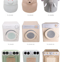 HKM-915667 Cute Cartoon Animal Cotton and Paper Rope Storage Basket for Kids' Rooms