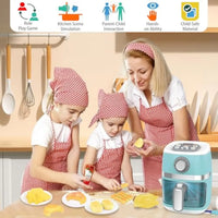 HKM-802707 Kids Kitchen Playset with Air Fryer - Pretend Chef Toy for Girls Age 2 and Up
