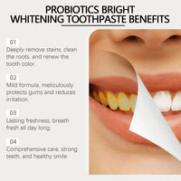 HKM-864595 Probiotic Whitening Toothpaste for Brightening, Gum Protection, and Fresh Breath