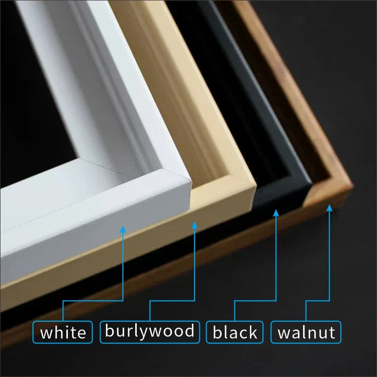 KTX-194131 Modern Black Floating Frame for Canvas and Art Prints, Sizes A4 A3 10" 12" 8" 7" 12''