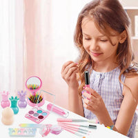 HKM-326995 Kids Cosmetic Makeup Set with Nail Accessories for Dress-Up Play - Ages 2 to 14