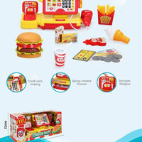 HKM-540563 Toy Cash Register for Kids - EPT Play Money Machine for Supermarket Role-Playing - Age 2 to 13 Years