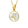 HKM-330323 Designer White Seashell Necklace Woman Gold Plated Stainless Steel Pendant Necklace Jewelry