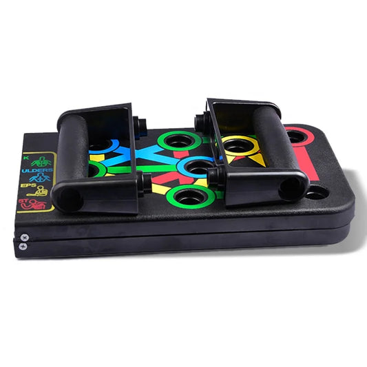 HKM-534163 Multifunctional Foldable Push Up Board with 14-in-1 Exercise Features for Home Gym Fitness