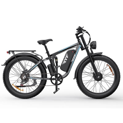 US Free Shipping YVY 26 Inch E Bike 48V 23Ah Fat Tire Dual Motor Electric Dirt Mountain Bike Electric Moped Bicycle for Adults