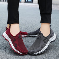 HKM-065875 B-YD17 Men's Recreational Sports Running Shoes Knitted Mesh Surface Refreshing Breathable Sole Soft Non-slip Stock