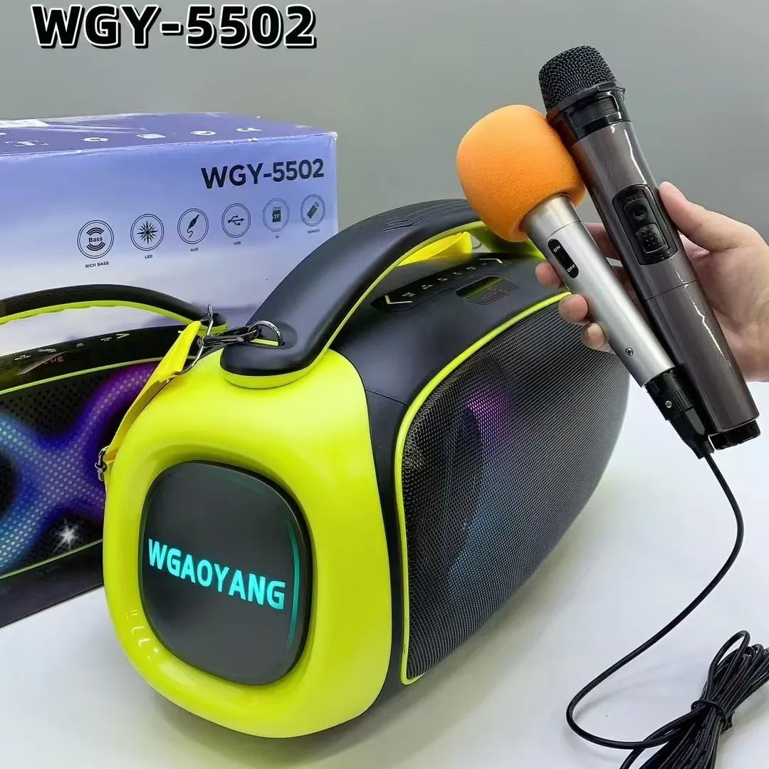 KTX-545491 High Power Portable Handheld Wireless Speaker with RGB Lights and Microphone