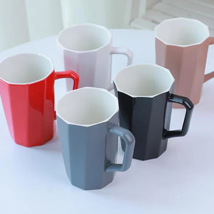 KTX-236499 Modern Simple Ceramic Coffee Mug for Home and Office Use - Nordic Design