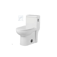 HKM-3296467 Smart Toilet With One Piece Round Siphon Flush Dual Flush Soft Closing White Ceramic Floor Mounted Bidet Seat