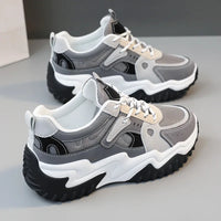 HKM-540435 SH201 New Colored Mesh Women's Board Shoes Summer Breathable Thick Sole Running Shoes Student Fashion Casual Shoes