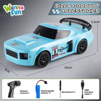 HKM-920275 1:24 High-Speed RC Drifting Stunt Racing Car with USB Charging and 50M Control Range for Indoor/Outdoor Fun