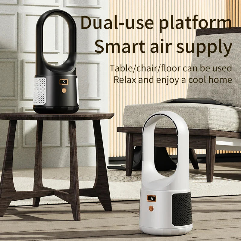 KTX-672147 Portable Bladeless Desk Fan – Rechargeable Personal Cooling Device for Home and Office Use