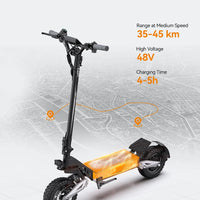 HKM-656339 T10 Adult Electric Scooter with 900W Motor, 28 mi Range, 16 MPH Top Speed, 48V System, 13.5AH Battery