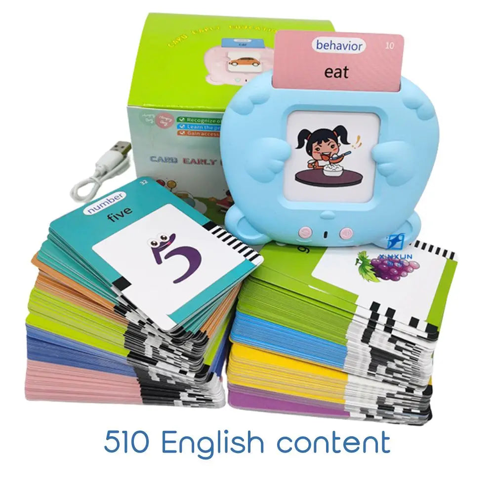 KTX-444179 Kids Educational Language Card Reader with 112 Talking Flash Cards