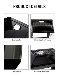 HKM-453971 Portable Folding Charcoal BBQ Grill for Outdoor Camping and Picnic