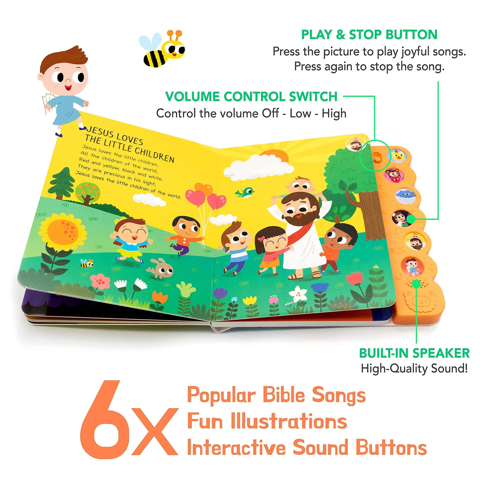 KTX-261075 Custom Sound Book for Kids with Programmable Audio Module and Press Button Functionality