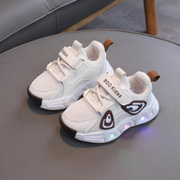 HKM-508819 Wholesale Children's Shoes Light up Children's Sneakers LED Light Breathable Comfortable Casual Shoes
