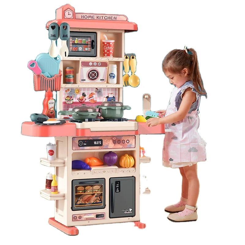 KTX-782227 43PCS Mini Kitchen Play Set with Cooking Sink and Accessories for Kids