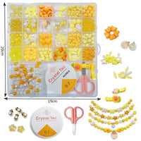 HKM-754131 DIY Jewelry Making Kit with Mixed Clay and Letter Beads for Creative Projects