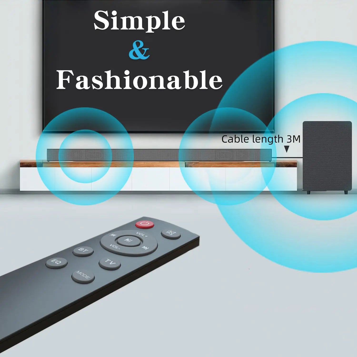 KTX-303763 Active 2.1 Channel Soundbar with Subwoofer and Bluetooth Connectivity for Home Theatre System