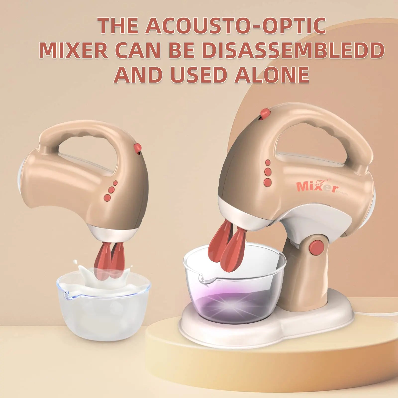 KTX-410643 Mini Electric Kitchen Appliances Toy Set for Pretend Play with Light and Sounds, Ages 2-12, EPT812597