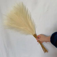 55CM Fluffy Pampas Grass Simulation Reed Hair Simulation Wedding Party Minimalist Home Decoration Artificial Flowers 1pcs