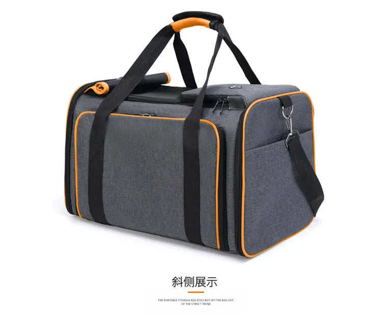 HKM-980051 Expandable Two-Sided Oxford Pet Carrier Backpack for Small Animals – Airline Approved Travel Bag for Dogs, Cats and Birds