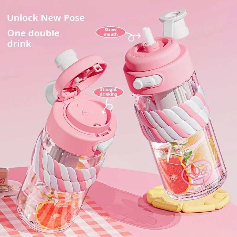 KTX-924627 500ml Glass Cup for Coffee and Boiling Water - Ideal for Students and On-the-Go Use