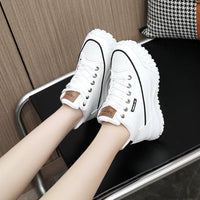 HKM-835347 Y5B08 New Simple Autumn Mid Top Fashion Versatile Elevated Thick Sole Sports Casual Anti slip Breathable Board Shoes