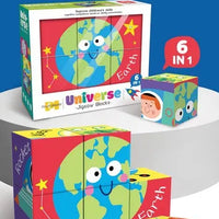 HKM-281875 6 in 1 Jigsaw Puzzle Set for Kids - Ocean, Insect, Universe, Arctic Themes, Educational Fun