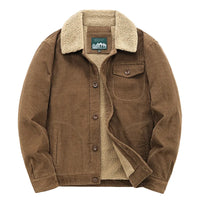 HKM-685011 Winter Jackets Lamb Down Casual Work Clothes Thickened Plush Cotton Corduroy Jackets Baseball Camping Sports Men's Coats