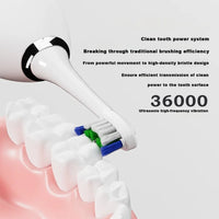 HKM-814867 Electric Sonic Toothbrush & Water Flosser Set with 2 Smart Brush Heads and Retractable Water Tank
