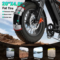 HKM-9628499 Adult Electric Bicycle Powered by 750W Motor, 20 MPH Top Speed, 48V System and 48V 18.0Ah Battery for Daily Commuting