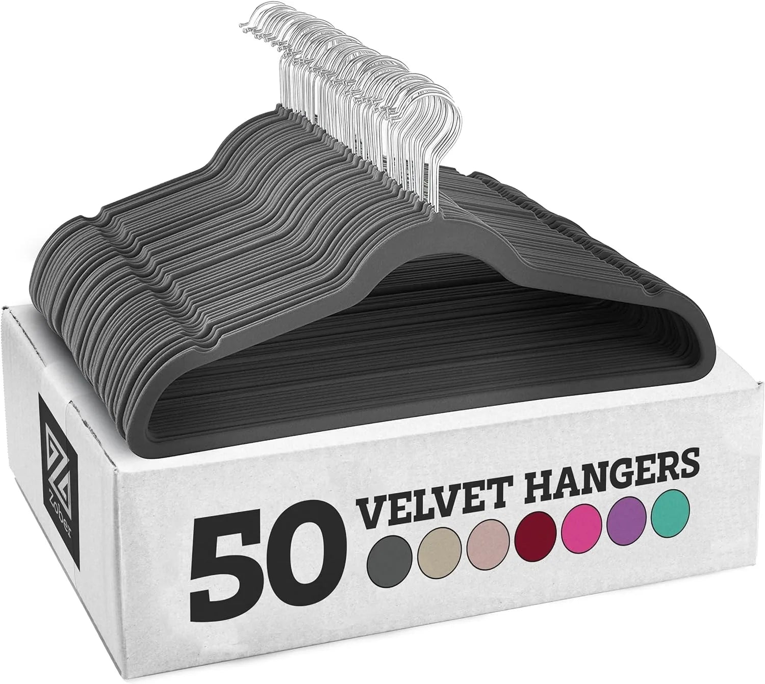 KTX-893331 Velvet Non-Slip Space-Saving Hangers for Clothing and Kitchen Organization